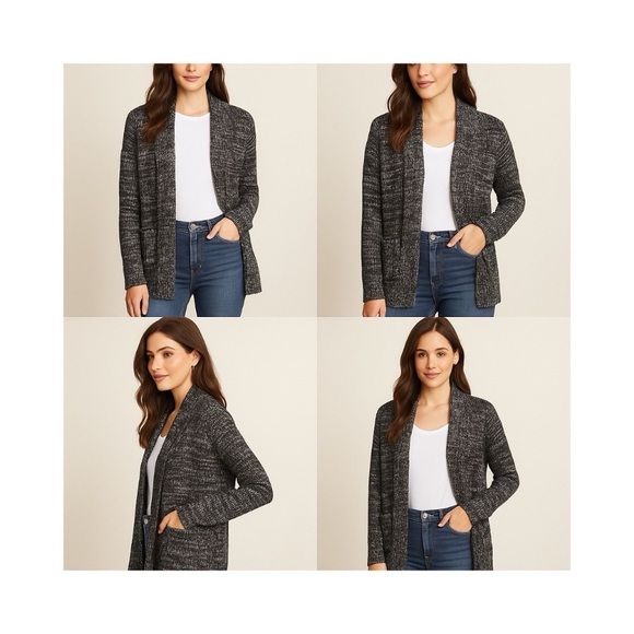 Collective Concepts Black and Silver Cardigan - Picture 1 of 6